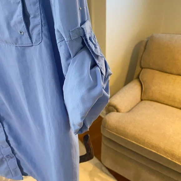 Columbia Blue Button Down Shirt for Women*XL* - Picture 5 of 10